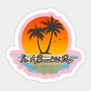 Awesome Tropical Vibes Design Sticker